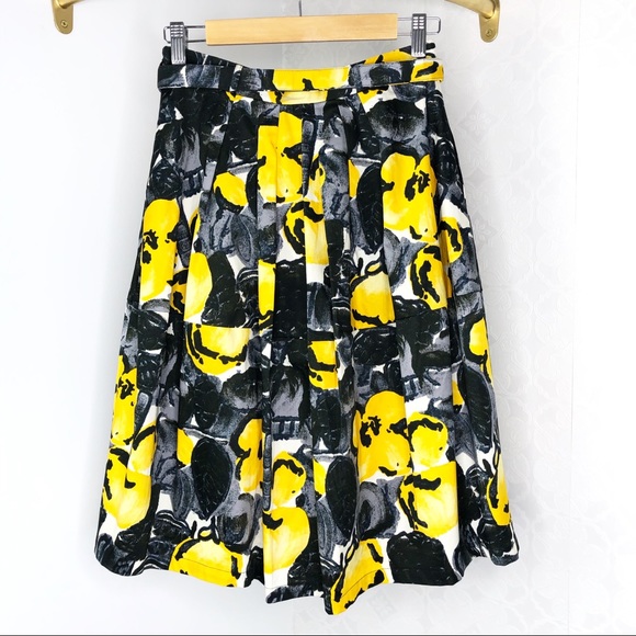 Anthropologie PEONY Briar Yellow Midi Skirt - Picture 4 of 8